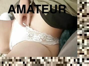 masturbación, orgasmo, coño-pussy, ruso, amateur, babes, bragas, a-solas, húmedo, morena