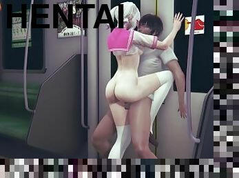 orgasmo, público, aluna, babes, penetração-de-braço, carro, anime, hentai, áspero