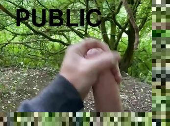 Masturbating in the woods