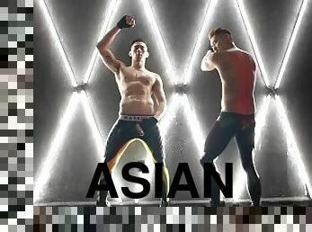 asiatique, amateur, gay, bdsm, couple, musclé