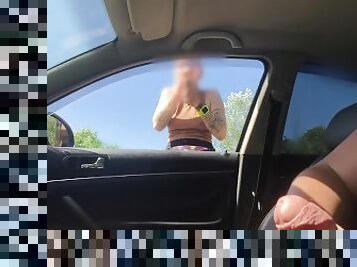 public dick flashing in car