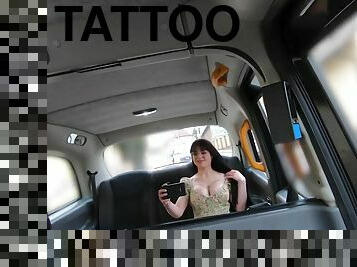 Tattooed cab slut smashed hardcore in POV doggystyle