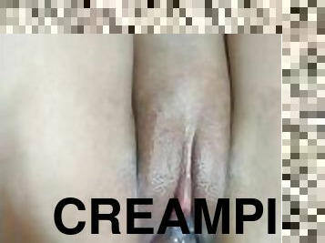 Wet pinay pinutukan sa puke. Creampie na creampie