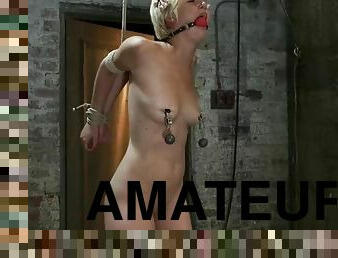 amateur, bdsm, première-fois, ejaculation, blonde, mignonne, fétiche, bâillonnement, bondage