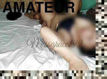 asiatique, cul, amateur, milf, maman, doigtage, hôtel, philippine