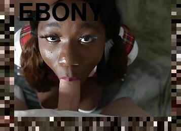 Cute Ebony Gets Fucked In Schoolgirl Oufit