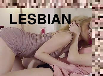 Two blonde lesbians Tiffany Foxlana & Sharapova masturbating and doing hot cunnilingus