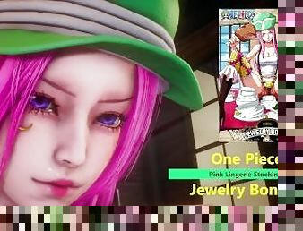 One Piece - Jewelry Bonney × Pink Lingerie Stockings - Lite Version