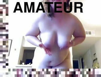 cul, gros-nichons, grosse, masturbation, amateur, milf, belle-femme-ronde, blonde, webcam, solo