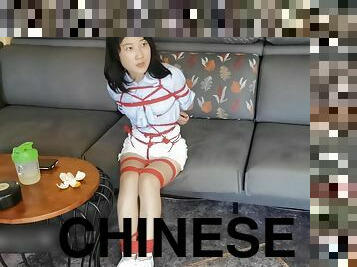 Chinese Girl Bondage With White Shoes