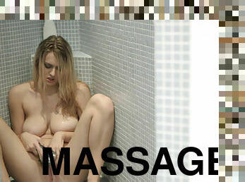 baignade, gros-nichons, masturbation, mamelons, massage, blonde, douche, solo, humide