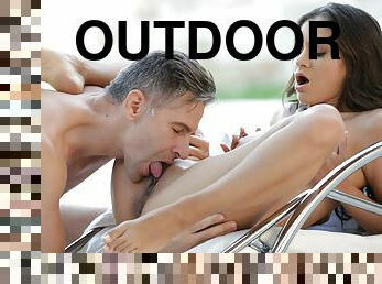 Shrima Malati gets eaten out and pleasantly fucked outdoors