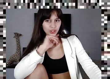 Striptease in front of webcam