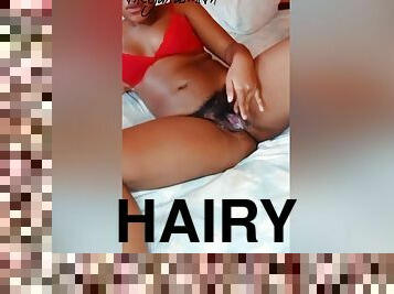 Hairy Pussy Hairy Armpits Curvy Ebony Babe Fingers Herself And Have Loud Orgasm And Creams