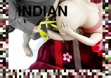 Indian Tailor Fucking Village Wife,s Big A Bitch Hard And Rough In Doggy Style With Clear Hindi Audio Romantic