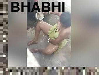 Today Exclusive- Desi Bhabhi Bathing Capture By Hidden Cam Part 1