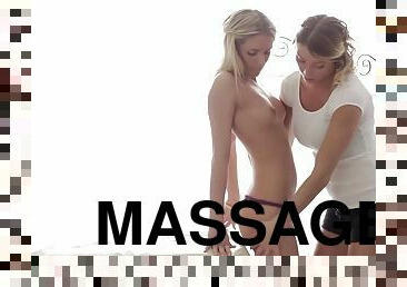Massage Turns Naughty - Pussy Licking Lesbians With Jessi Gold