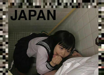 女学生, ベイブ, フェラチオ, ザーメン, ローティーン, 日本人, 手コキ, pov, フェイシャル, トイレット