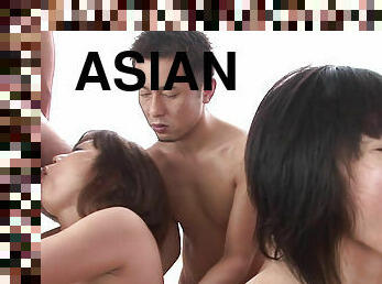 asiatique, poilue, mamelons, chatte-pussy, babes, fellation, ejaculation-sur-le-corps, jouet, gangbang, sexe-de-groupe