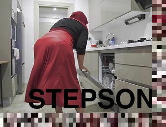 Stepson films me while I do the dishes
