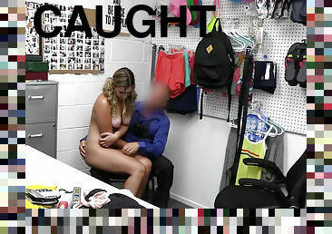 Teen Lexi Gray undressed in front of the security guard