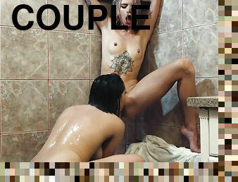 Jenna Sativa makes out with Arya Fae in the shower
