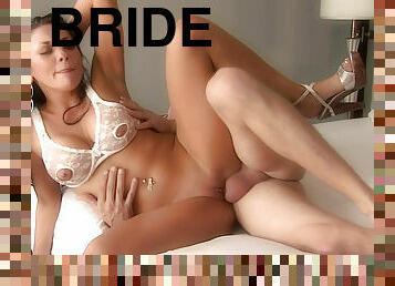 Bride Audrey Bitoni enjoys a hard cock before the wedding