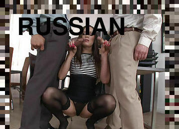 bureau-office, russe, anal, interracial, ados, trio, double, sur-le-visage, humide, pénétrante