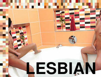 Gina Devine and Jenny De Lugo sweet lesbian fuck session