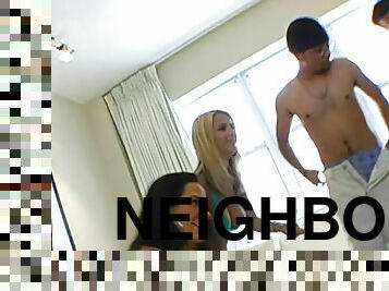 Jayden Jaymes, Ashlynn Brooke, and Eva Angelina neighbor's swinger party