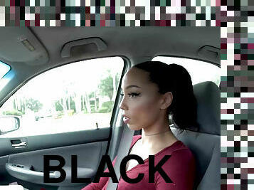 Sexy black girl Alexis Tae pays for a ride with her bangin body