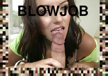 Nikki Lavay handling a hard boner in her mouth