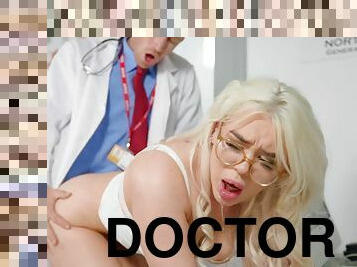 Blonde minx Gina Varney gets fucked by cocky doctor