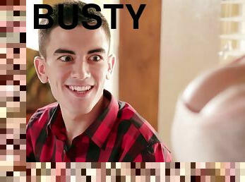 Busty hairy MILF seduces younger boy Jordi El Nio Polla