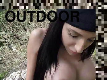 Drone Hunter Stunning Raven Bay gets pounded outdoors