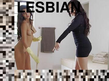 traseiros, teta-grande, cona-pussy, lésbicas, hardcore, latina, beijando, ejaculação, dildo, rabo