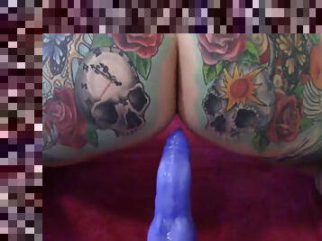 Inked Camslut Sasha Lynne Plays With New Sex Toy