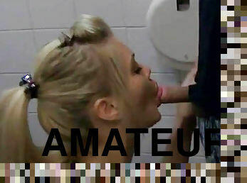 Amateur Teen Toilet Blowjob