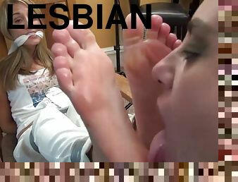 lesbisk, bdsm, fötter, bunden, fetisch, bondage
