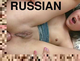 russe, anal, ados, jeune-18, bout-a-bout, incroyable, bite