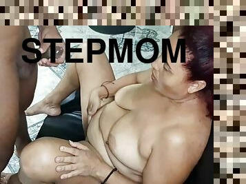 My stepmom likes me to see how she touches her pussy