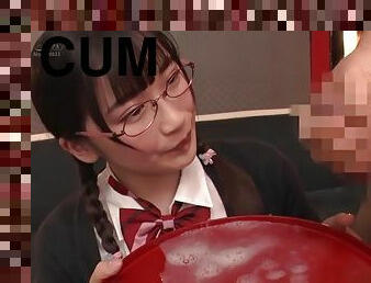 Waka Misono - Cum on a red plate