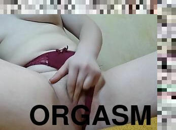 The girl decided to bring herself to orgasm with her fingers