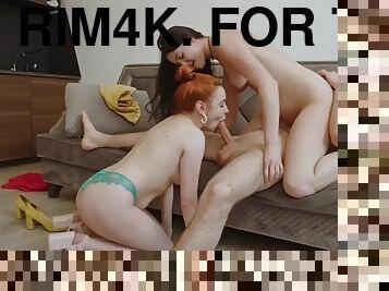 RIM4K. For two girls at the same time, the good boy will do anything!