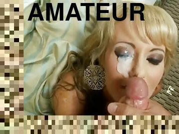 amateur MILF big facials compilation video