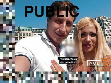 publik, avsugning, cumshot, hardcore, tysk