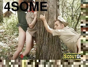Two boy scouts had foursome sex with the scout leaders