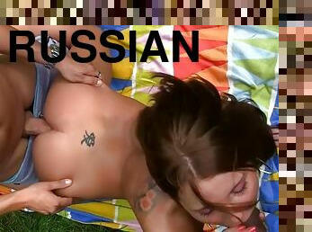 Ass fuck with a foxy redhead russian