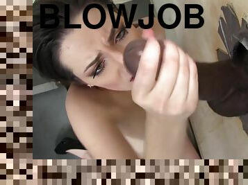 Glory Hole - blowjob, Jizz in mouth, Sperm Swallow