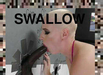 Glory Hole - blowing cock, Ejaculant in mouth, Sperm Swallow